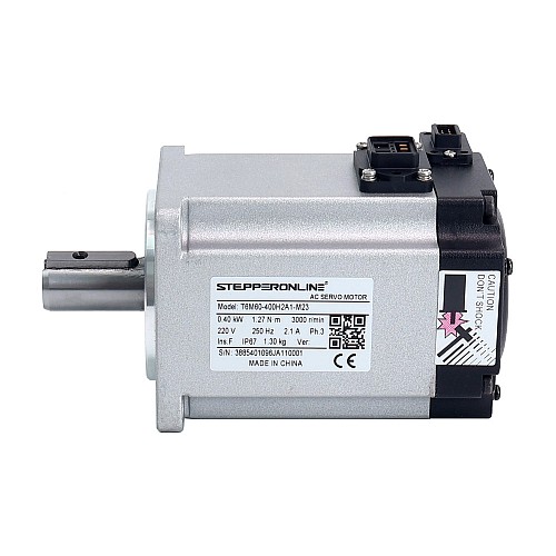 T6 Series 400W AC Servo Motor Kit 3000rpm 1.27Nm 23-Bit Encoder IP67 - T6-RS400H2A1-M23 | StepperOnline AU
