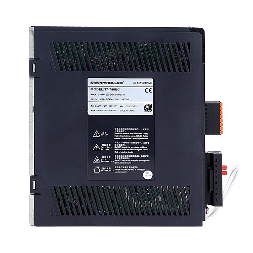 T7 Series EtherCAT 750W AC Servo Motor Kit 3000rpm 2.39Nm w/ Brake 23-Bit Encoder IP67 - T7-EC750H2B1-M23 | StepperOnline AU