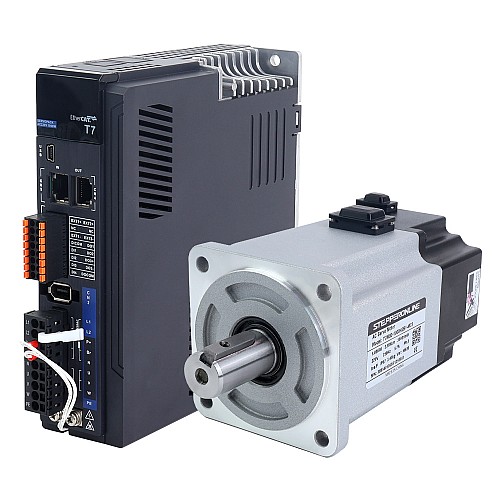 T7 Series EtherCAT 1000W AC Servo Motor Kit 3000rpm 3.18Nm w/ Brake 23-Bit Encoder IP67 - T7-EC1000H2B1-M23 | StepperOnline AU