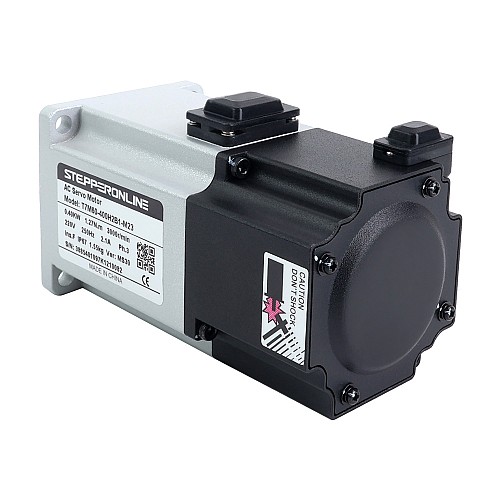T7 Series EtherCAT 400W AC Servo Motor Kit 3000rpm 1.27Nm w/ Brake 23-Bit Encoder IP67 - T7-EC400H2B1-M23 | StepperOnline AU