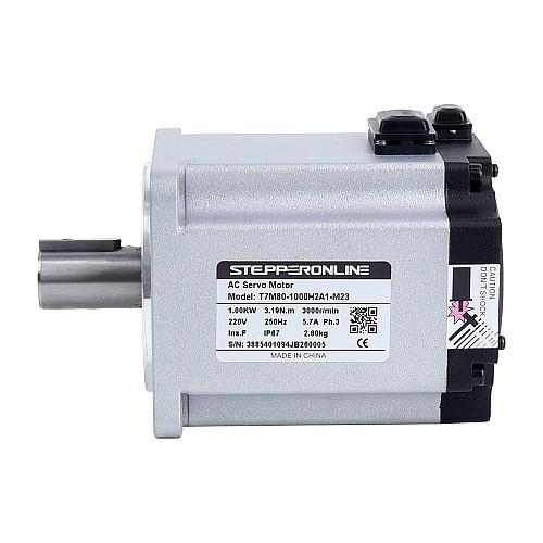 T7 Series EtherCAT 1000W AC Servo Motor Kit 3000rpm 3.18Nm 23-Bit Encoder IP67 - T7-EC1000H2A1-M23 | StepperOnline AU