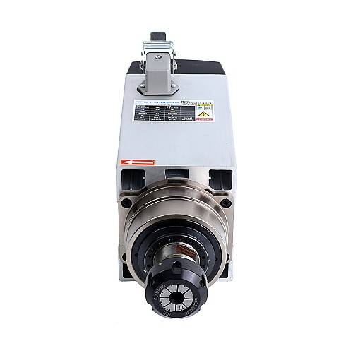 Square Spindle Motor Air Cooled 380V 4.5KW 18000RPM 300Hz ER32 Collet CNC Engraving Router Milling Grinding Machine STEPPERONLINE CNC VFD Motor 380V AC Spindle 4 Bearings - GDZ120x103-4.5C4 | StepperOnline AU