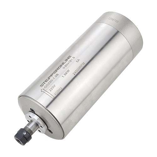 220V 1.5KW Φ80x181.5mm Water Cooled Spindle Motor and 2HP 1.5KW 7.0A Variable Frequency Drive Kit - VSK-W1.5B | StepperOnline AU