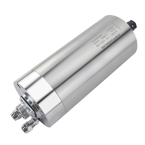 Spindle Motor Water Cooled 110V 1.5KW 24000RPM 400Hz ER11 Collet Wood Engraving Milling Machine STEPPERONLINE CNC VFD Motor 110V AC Spindle - GDZ80-1.5A4 | StepperOnline AU