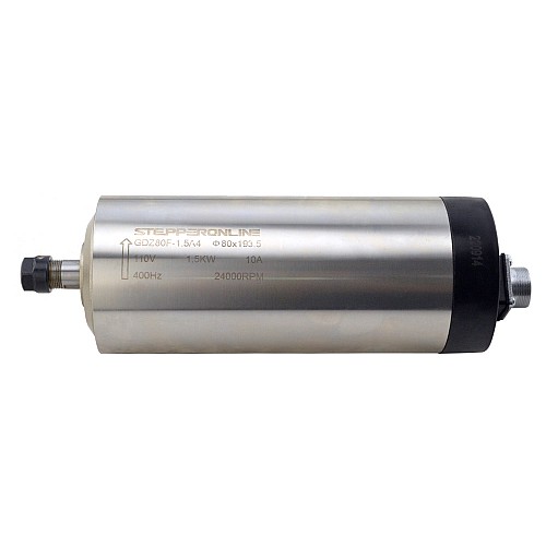 CNC Spindle Motor Air Cooled 110V 1.5KW 24000RPM 400Hz ER11 Collet - GDZ80F-1.5A4 | StepperOnline AU