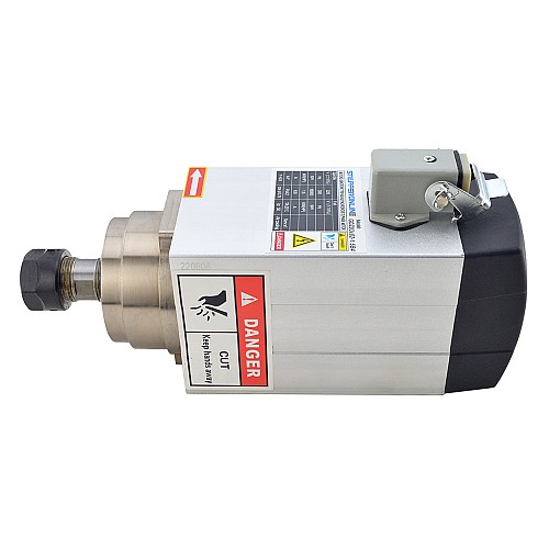 CNC Spindle Motor Air Cooled 220V 1.5KW 18000RPM 300Hz ER20 Collet - GDZ93x82-1.5B4 | StepperOnline AU