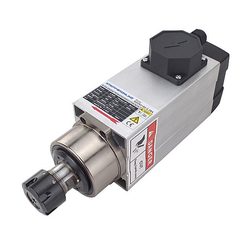 CNC Spindle Motor Air Cooled 220V 2.2KW 18000RPM 400Hz ER25 Collet - GDZ93x82-2.2B4 | StepperOnline AU
