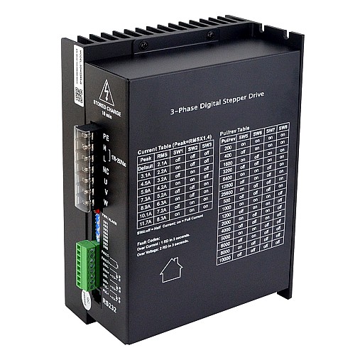 Digital Stepper Driver 2.1-11.7A 176-253VAC for 3-Phase Nema 34, 42, 52 Stepper Motor - 3DM2283T | StepperOnline AU