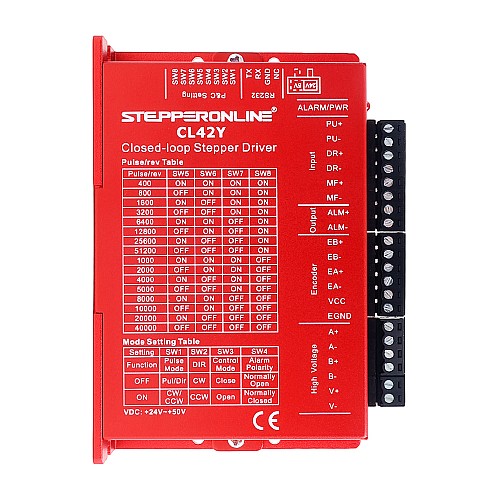 Y Series Closed Loop Stepper Driver V2.0 0-2.2A 24-50VDC for Nema 17 Stepper Motor - CL42Y-V20 | StepperOnline AU
