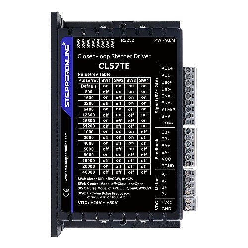 TE Series Closed Loop Stepper Driver 0.5-7.0A 24-50VDC for Nema 17, 23, 24 Stepper Motor - CL57TE | StepperOnline AU