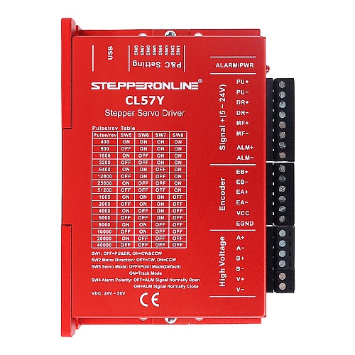 Y Series Closed Loop Stepper Driver 0-7.0A 24-50VDC for Nema 17, 23, 24 Stepper Motor - CL57Y | StepperOnline AU