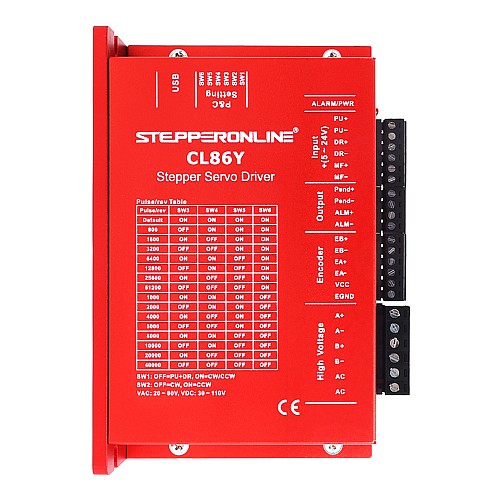 Y Series Closed Loop Stepper Driver 0-8.5A 20-80VAC/30-110VDC for Nema 34 Stepper Motor - CL86Y | StepperOnline AU