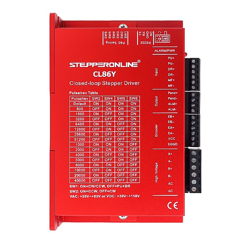 YS Series 1 Axis 9.00Nm(1274.5oz.in) Nema 34 Closed Loop Stepper Kit V2.0 - 1-CL86Y-S90-V20 | StepperOnline AU