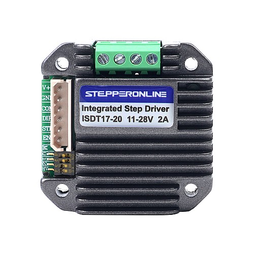 Integrated Stepper Motor Driver 0.6-2.0A 11-28VDC Ultra-silent Version for NEMA 17 Stepper Motor - ISDT17-20 | StepperOnline AU