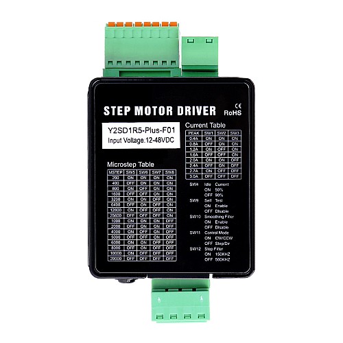 DC Pulse Stepper Motor Driver  0.4-3.0A 12-48VDC Alarm Function & I/O Control for Nema 11, 14, 17, 23 Stepper Motor - Y2SD1R5-PLUS-F01 | StepperOnline AU
