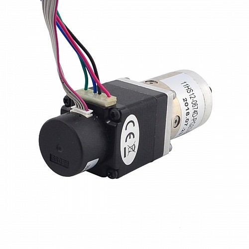 Nema 11 Closed-loop Geared Stepper L=31mm Gear Ratio 27:1 Encoder 300PPR - 11HS12-0674D-PG27-E22-300 | StepperOnline AU