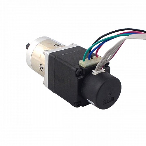 Nema 11 Closed-loop Geared Stepper L=31mm Gear Raio 5:1 Encoder 300PPR - 11HS12-0674D-PG5-E22-300 | StepperOnline AU