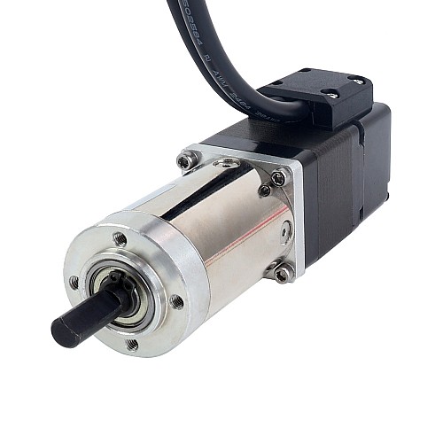 Nema 11 Closed-loop Geared Stepper L=32mm Gear Raio 100:1 Encoder 1000PPR(4000CPR) - 11HS12-1004D-E1000-PG100 | StepperOnline AU