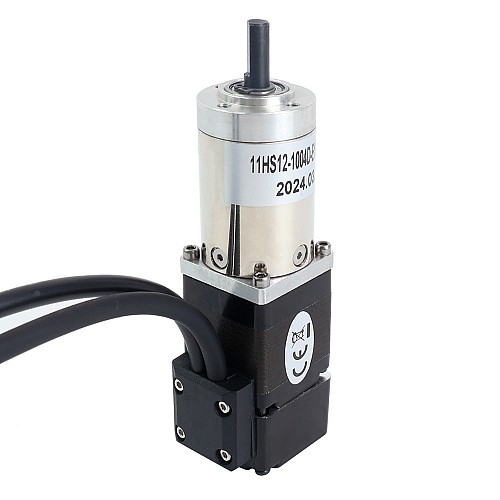 Nema 11 Closed-loop Geared Stepper L=32mm Gear Raio 100:1 Encoder 1000PPR(4000CPR) - 11HS12-1004D-E1000-PG100 | StepperOnline AU