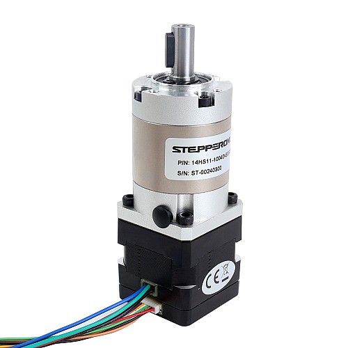 Nema 14 Stepper Motor with High Precision Gearbox Gear Ratio 20:1 & Magnetic Encoder 1000PPR(4000CPR) - 14HS11-1004D-EGS20-AR4 | StepperOnline AU