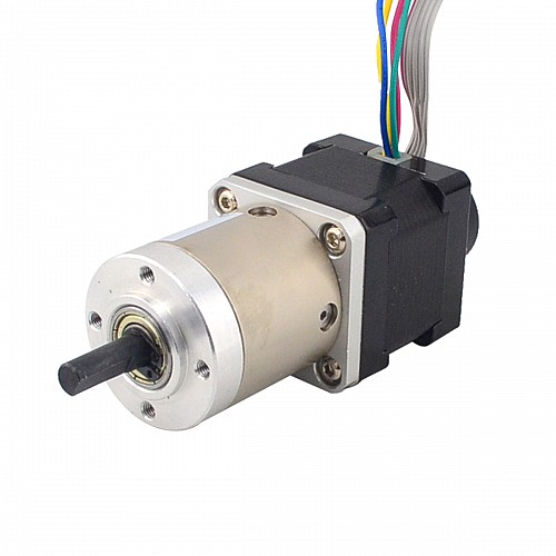 Nema 14 Closed-loop Geared Stepper L=34mm Gear Raio 19:1 Encoder 300CPR - 14HS13-0804D-PG19-E22-300 | StepperOnline AU