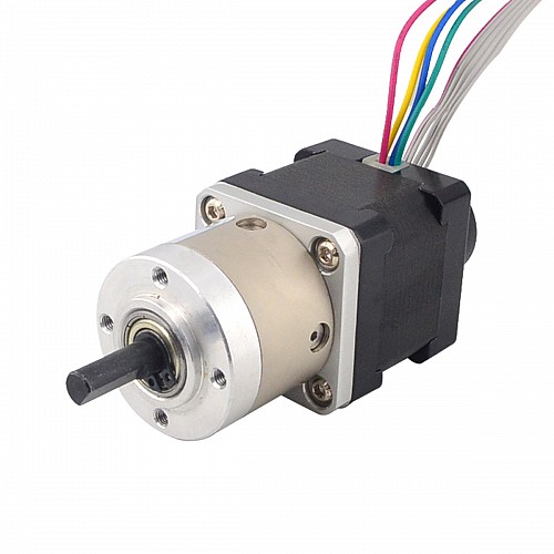 Nema 14 Closed-loop Geared Stepper L=34mm Gear Raio 5:1 Encoder 300PPR - 14HS13-0804D-PG5-E22-300 | StepperOnline AU