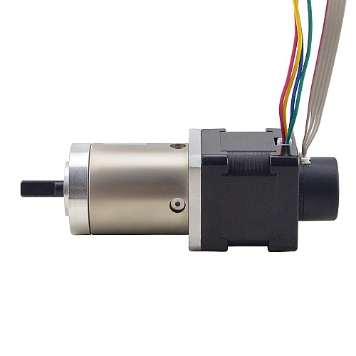 Nema 14 Closed-loop Geared Stepper L=34mm Gear Raio 51:1 Encoder 300PPR - 14HS13-0804D-PG51-E22-300 | StepperOnline AU