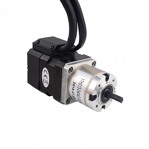 Nema 17 Closed-loop Geared Stepper L=34mm Gear Raio 14:1 Encoder 1000PPR(4000CPR) - 17HS13-0404D-PG14-E1000 | StepperOnline AU