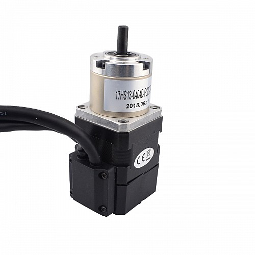 Nema 17 Closed-loop Geared Stepper L=34mm Gear Raio 27:1 Encoder 1000PPR(4000CPR) - 17HS13-0404D-PG27-E1000 | StepperOnline AU