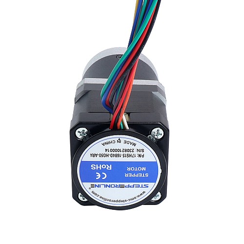 Nema 17 Stepper Motor with Gearbox Gear Ratio 50:1 & Magnetic Encoder 1000PPR(4000CPR) - 17HS15-1684D-HG50-AR4 | StepperOnline AU