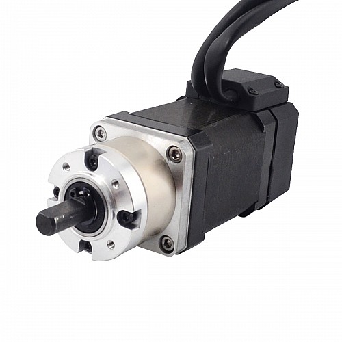 Nema 17 Closed-loop Geared Stepper L=60mm Gear Raio 5:1 Encoder 1000PPR(4000CPR) - 17HS24-2104D-PG5-E1000 | StepperOnline AU