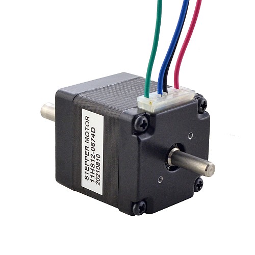 Dual Shaft Nema 11 Bipolar 1.8deg 7Ncm(9.91oz.in) 0.67A  28x28x31.5mm 4 Wires - 11HS12-0674D | StepperOnline AU