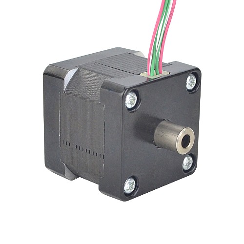 Dual Shaft Nema 14 Hollow Shaft Stepper Motor Bipolar 16Ncm(22.66oz.in) 1.25A 35x35x34.5mm - 14HS14-1254H | StepperOnline AU