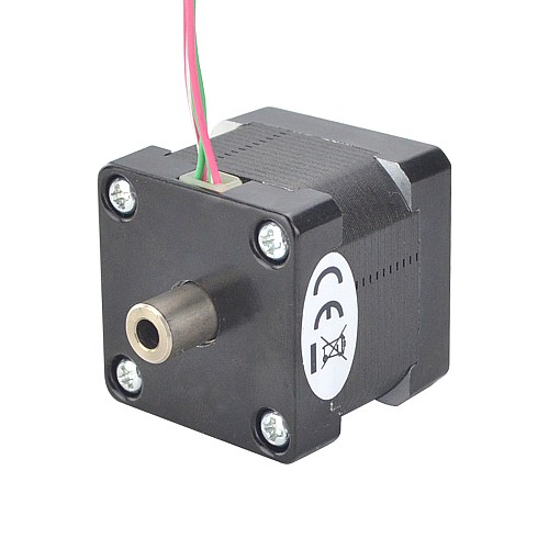 Dual Shaft Nema 14 Hollow Shaft Stepper Motor Bipolar 16Ncm(22.66oz.in) 1.25A 35x35x34.5mm - 14HS14-1254H | StepperOnline AU