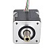 Dual Shaft Nema 14 Hollow Shaft Stepper Motor Bipolar 16Ncm(22.66oz.in) 1.25A 35x35x34.5mm - 14HS14-1254H | StepperOnline AU