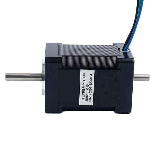 Dual Shaft Nema 14 Bipolar 1.8deg 40Ncm(56.64oz.in) 1.5A 35.2x35.2x52mm 4 Wires - 14HS20-1504D | StepperOnline AU