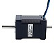 Dual Shaft Nema 14 Bipolar 1.8deg 40Ncm(56.64oz.in) 1.5A 35.2x35.2x52mm 4 Wires - 14HS20-1504D | StepperOnline AU