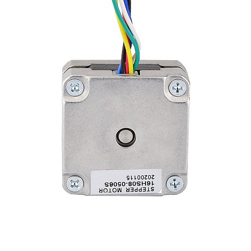 Nema 16 Unipolar 1.8deg 8Ncm(11.33oz.in) 0.5A 39x39x20mm 6 Wires - 16HS08-0506S | StepperOnline AU