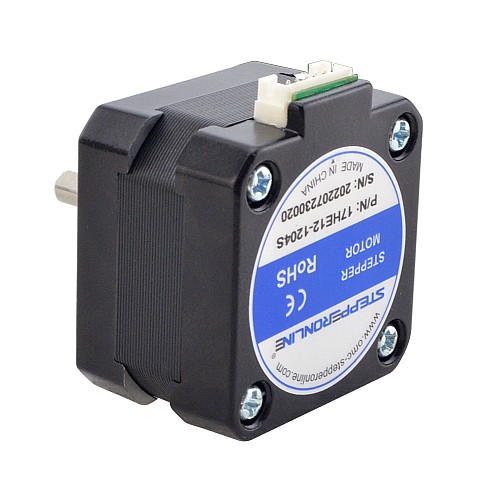 E Series Nema 17 Bipolar 26Ncm(36.82oz.in) 1.2A 42X42x30mm 4 Wires w/ 1m Cable & Connector - 17HE12-1204S | StepperOnline AU