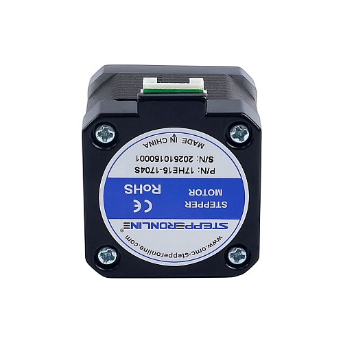 E Series Nema 17 Bipolar 42Ncm(59.48oz.in) 1.7A 42x42x37.5mm 4 Wires w/ 1m Cable & Connector - 17HE15-1704S | StepperOnline AU