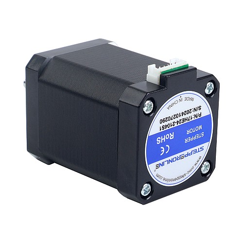 E Series Nema 17 Bipolar 60Ncm(84.97oz.in) 2.1A 42x42x60mm 4 Wires w/ 1m Cable & Connector - 17HE24-2104S1 | StepperOnline AU