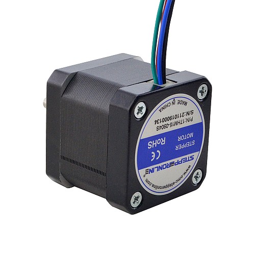 Nema 17 Bipolar 0.9deg 36Ncm(51oz.in) 0.9A 42x42x40mm 4 Wires - 17HM15-0904S | StepperOnline AU