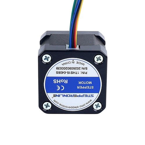 Nema 17 Unipolar 1.8deg 26Ncm(36.82oz.in) 0.4A 42x42x39mm 6 Wires - 17HS15-0406S | StepperOnline AU