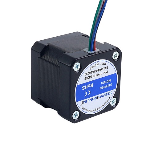 Nema 17 Unipolar 1.8deg 26Ncm(36.82oz.in) 0.4A 42x42x39mm 6 Wires - 17HS15-0406S | StepperOnline AU