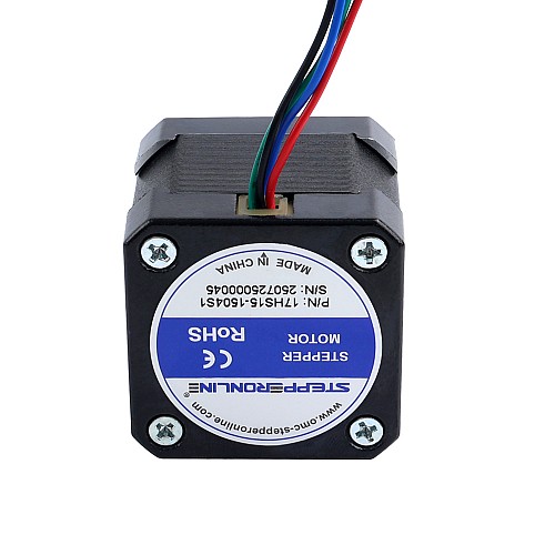 Nema 17 Bipolar 45Ncm(63.74oz.in) 1.5A 42x42x39mm 4 Wires w/ 1m Cable & Connector - 17HS15-1504S1 | StepperOnline AU