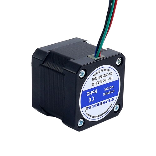 Nema 17 Bipolar 45Ncm(63.74oz.in) 2A 42x42x40mm 4 Wires w/ 1m Cable & Connector - 17HS16-2004S1 | StepperOnline AU