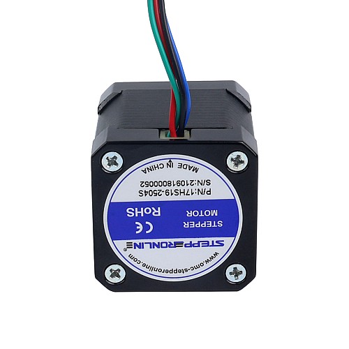 Nema 17 Bipolar 1.8deg 60Ncm(84.97oz.in) 2.5A 42x42x48mm 4 Wires - 17HS19-2504S | StepperOnline AU