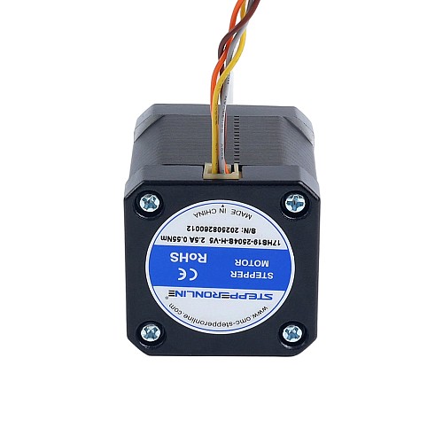 Nema 17 High Temp Stepper Motor 55Ncm(77.93oz.in) 80mm Φ5mm D-cut Shaft Insulation Class H 180C - 17HS19-2504S-H-V5 | StepperOnline AU