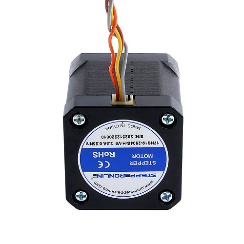 Nema 17 High Temp Stepper Motor 55Ncm(77.93oz.in) 38mm Φ5mm D-cut Shaft Insulation Class H 180C & JST-XH Connector - 17HS19-2504S-H-V6 | StepperOnline AU