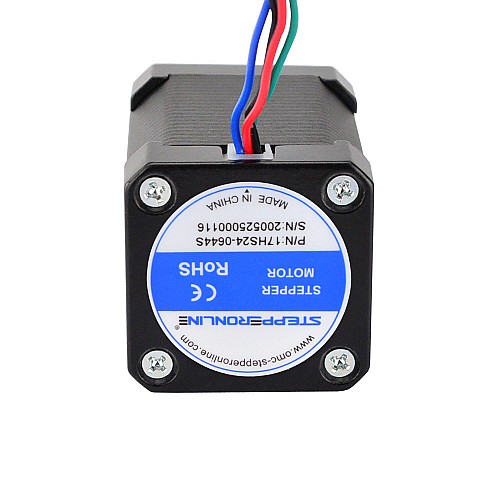 Nema 17 Bipolar 1.8deg 65Ncm(92.05oz.in) 0.60A 42x42x60mm 4 Wires - 17HS24-0644S | StepperOnline AU